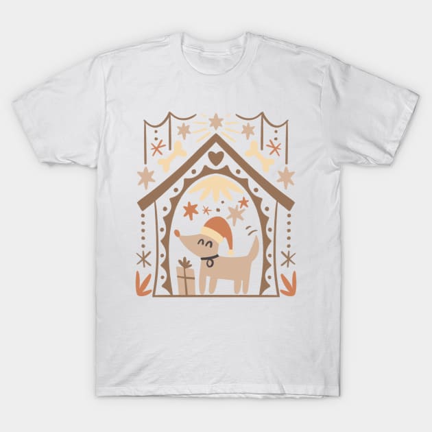 Cute dog Christmas T-Shirt by nataliagonzalez